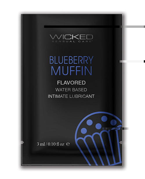 Wicked Sensual Care Water Based Lubricant - .1 oz Blueberry Muffin