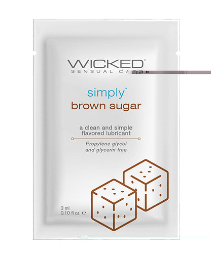 Wicked Sensual Care Simply Water Based Lubricant - .1 oz Brown Sugar