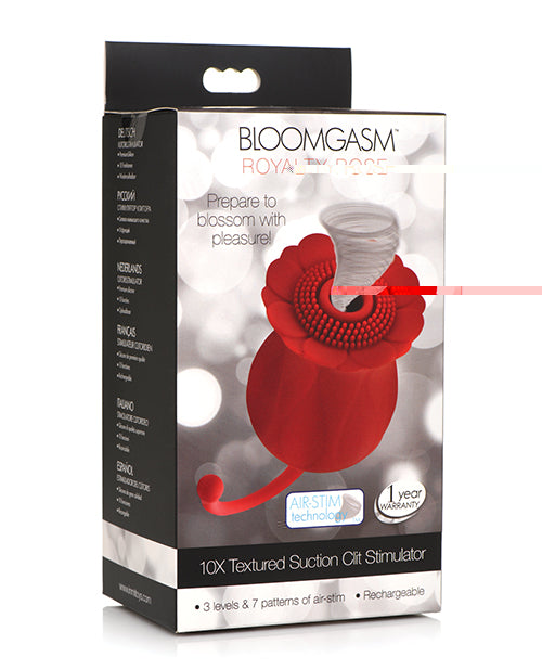 Inmi Bloomgasm Royalty Rose 10X Suction & Clit Stimulator - Red