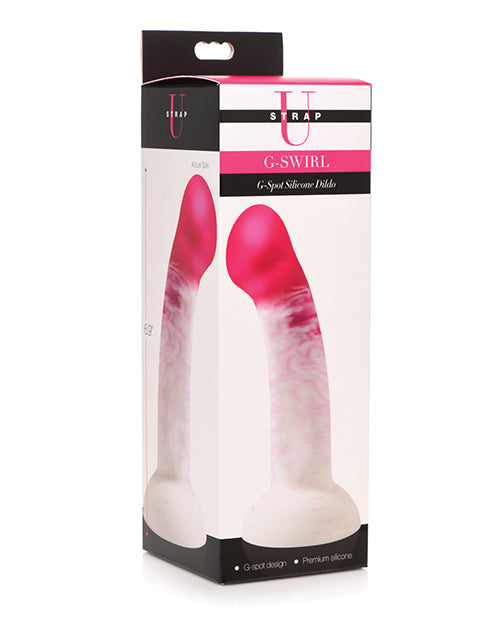 Strap U G Swirl G Spot Silicone Dildo - Pink