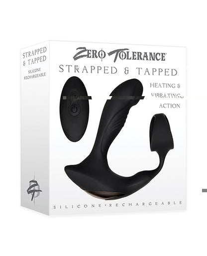 Zero Tolerance Strapped & Tapped Rechargeable Prostate Vibrator - Black