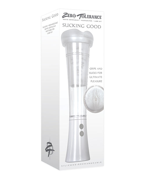 Zero Tolerance Sucking Good Rechargeable Vibrating Pump - White/Clear