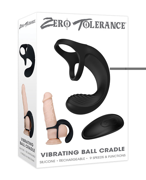 Zero Tolerance Vibrating Ball Cradle w/Remote - Black